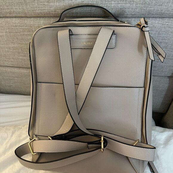 Calpak Kaya 15 inch Laptop Backpack in Stone